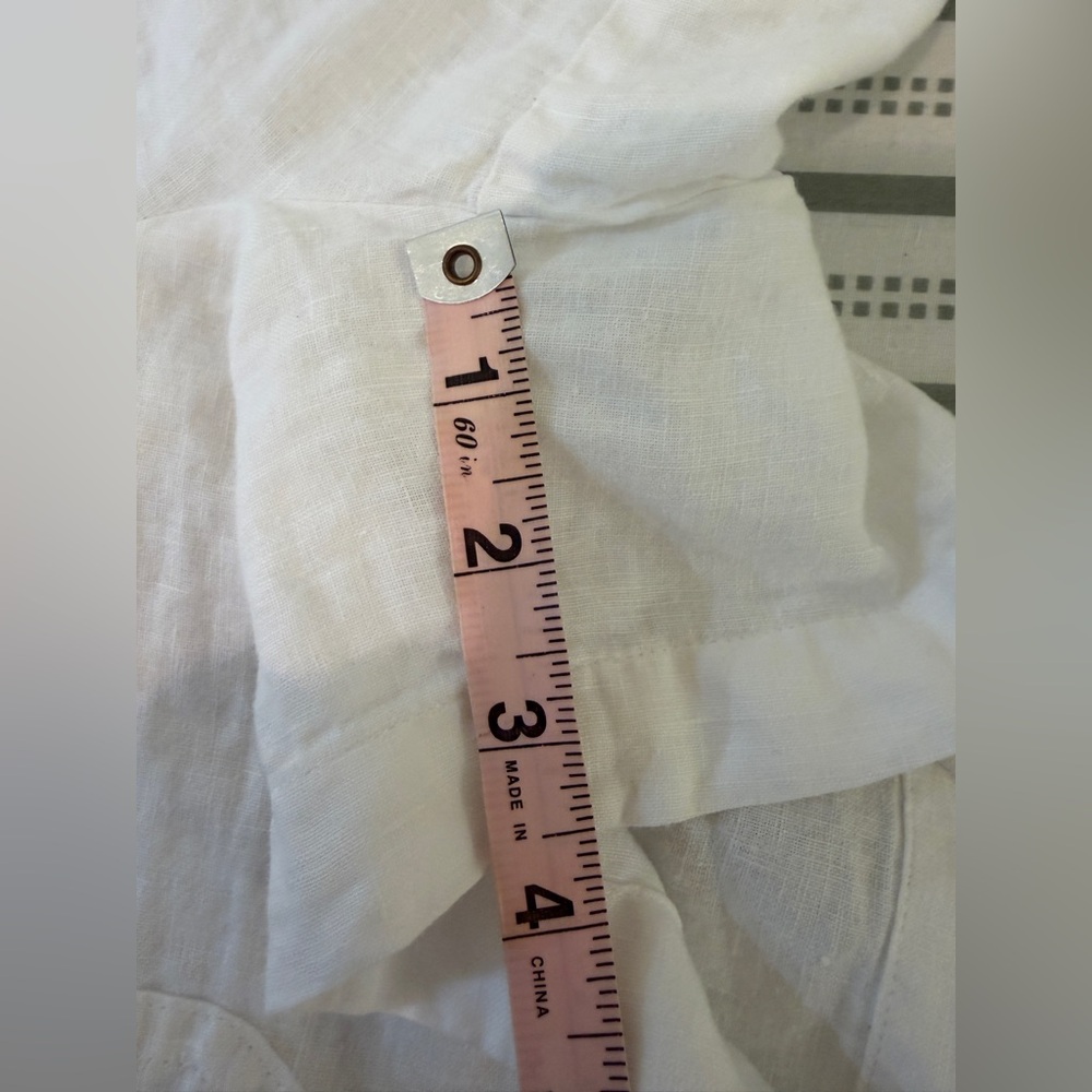 Pure Navy Brand - White Linen Elastic-Waist Women’s Shorts - Picture 9 of 11